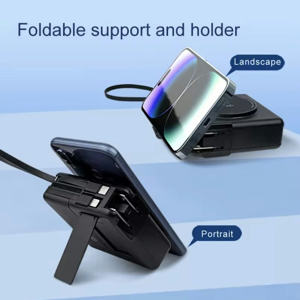 10,000mAh Magnetic Wireless Powerbank with Wall Plug