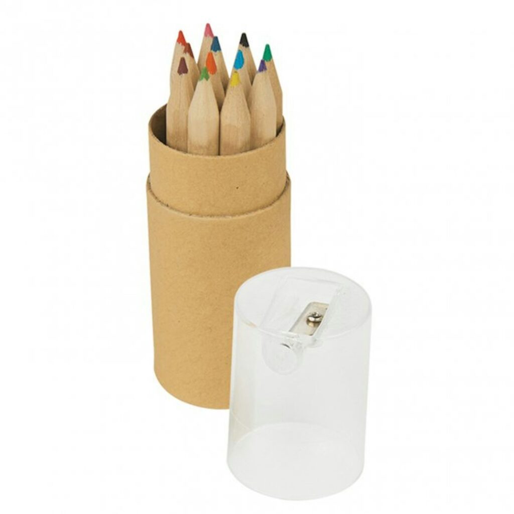 12-Colour Pencil Set with Sharpener