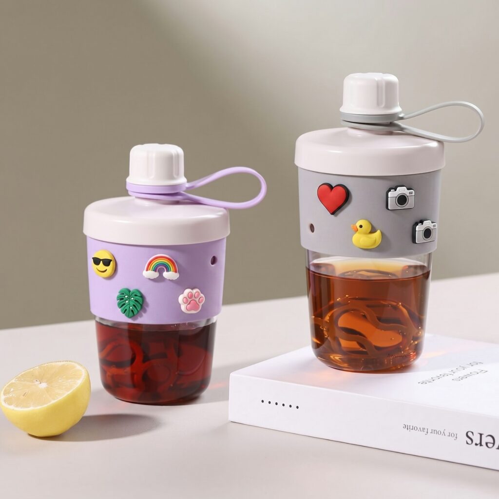 520ml Pastel Polka Dot Protein Shaker Bottle