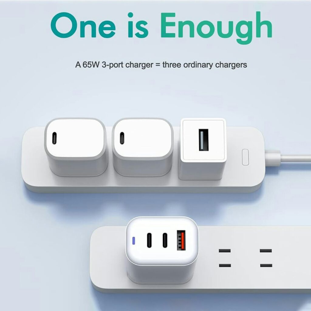 65W Wally GaN Travel Adapter cum Wall Charger