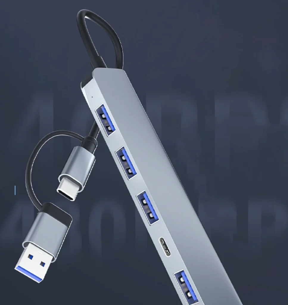 7-Port USB Hub with Dual Input (with Type-C + USB A)