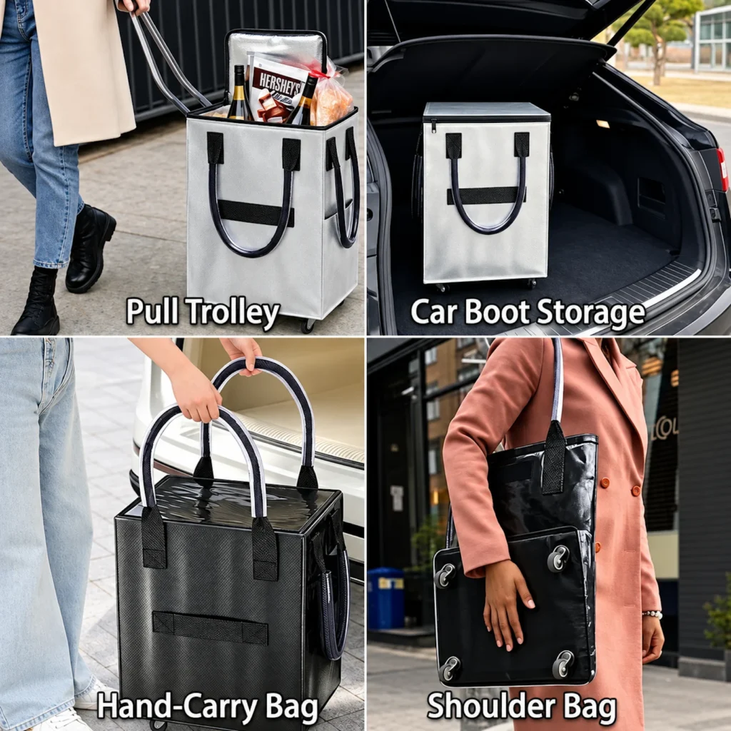 Foldable Rolling Shopping Bag