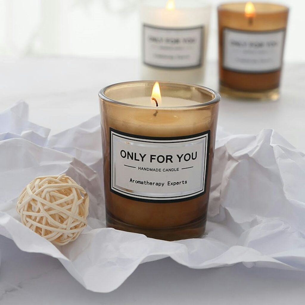 Frosted Glass Scented Candle