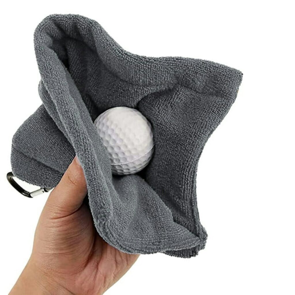 Golf Ball Cleaning Towel with Carabiner