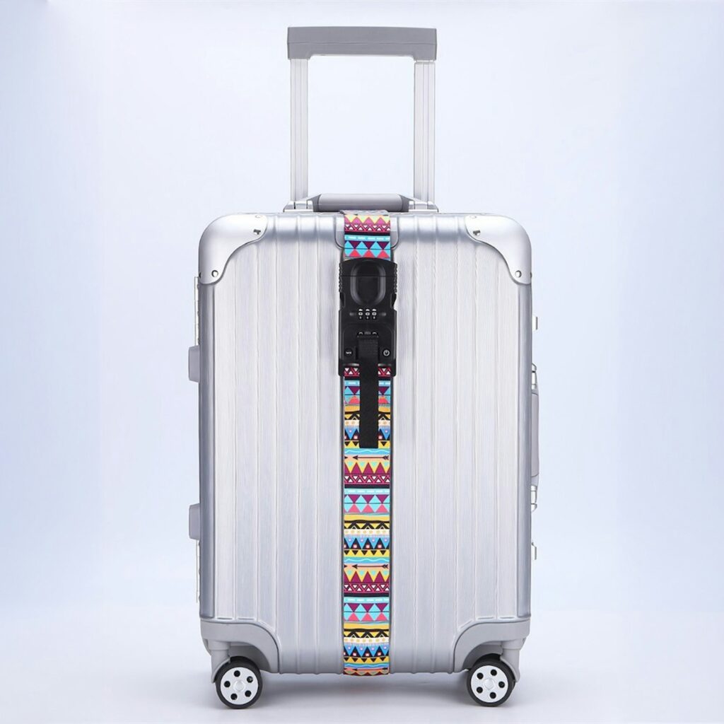 Luggage Strap with Lock and Weighing Scale
