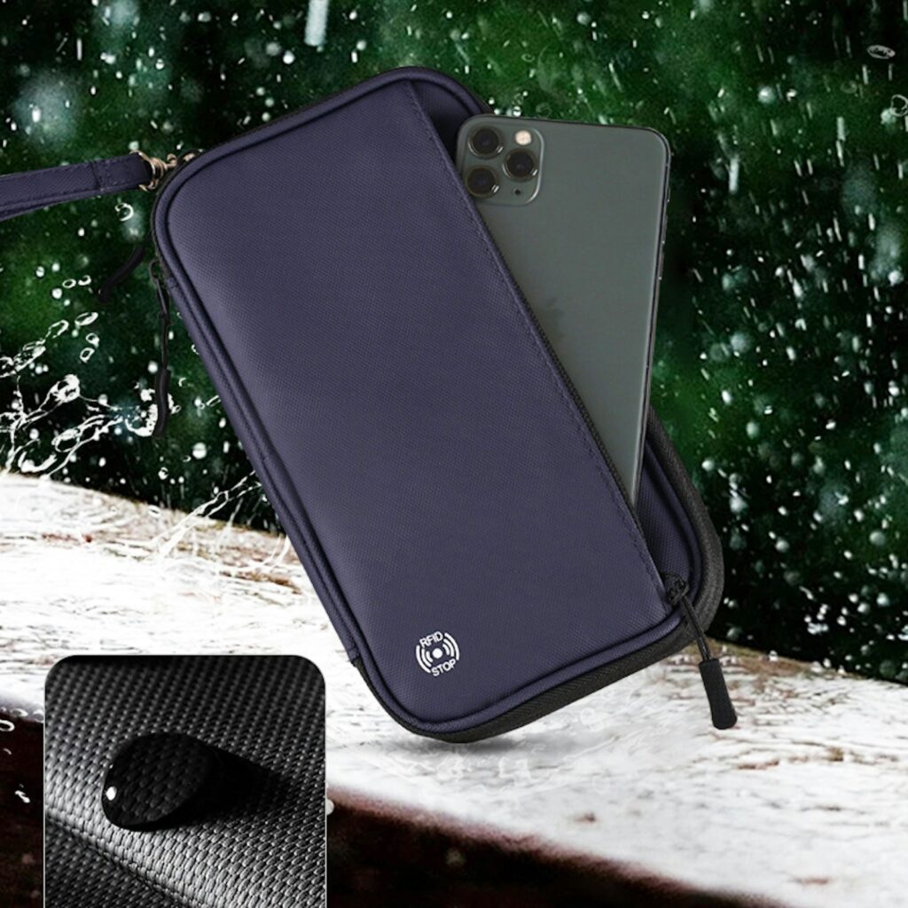Multi-Functional RFID Passport Wallet with Sling