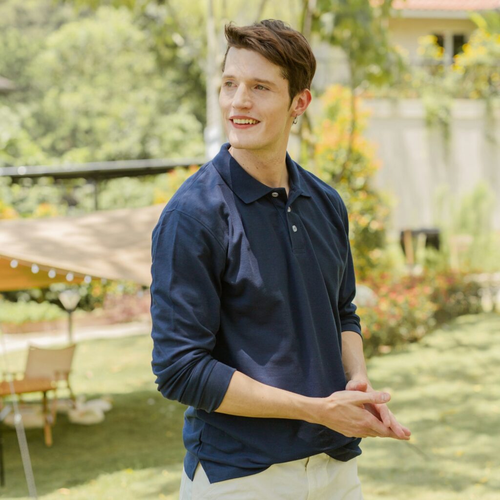 North Harbour Soft Touch Long Sleeve Polo