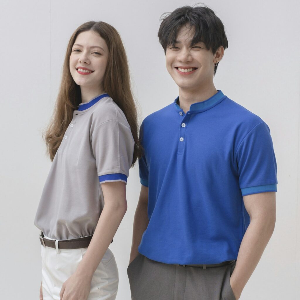 North Harbour York Mandarin Collar T-Shirt