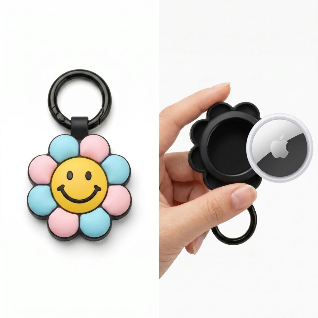 PVC Tracker Protective Cover Keychain