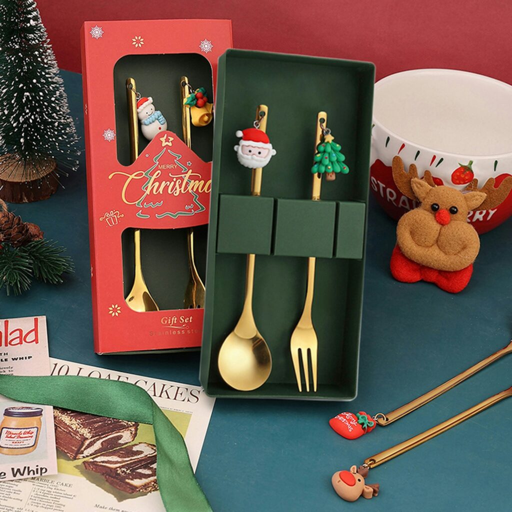 Set of Christmas Cutlery in Gift Box