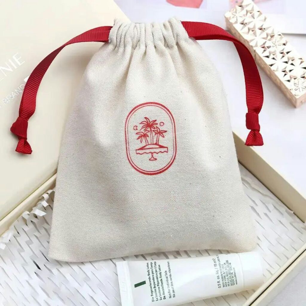 Small Basic Cotton Drawstring Pouch
